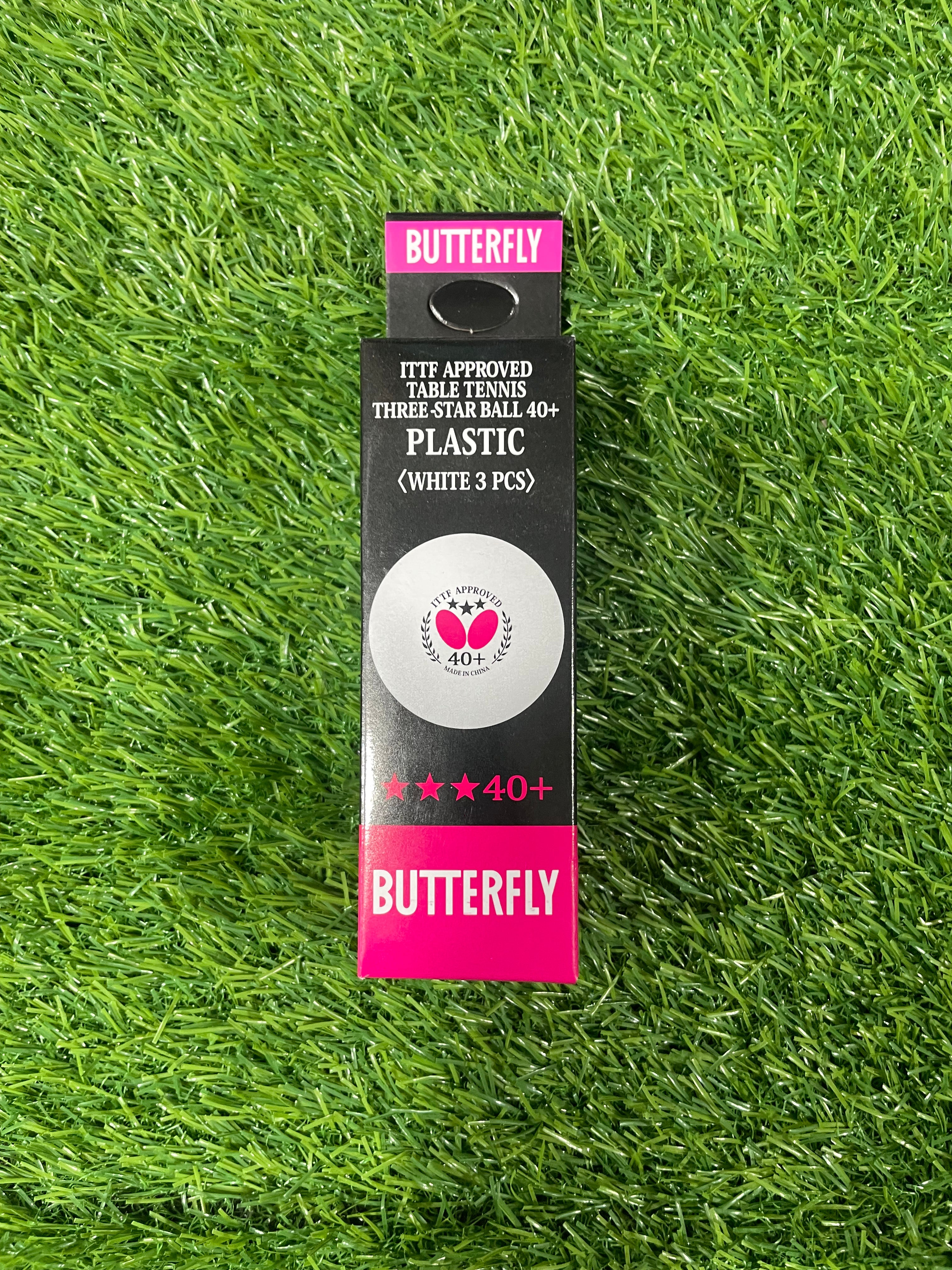 Butterfly Table Tennis Balls (Set of 3 - Orange)