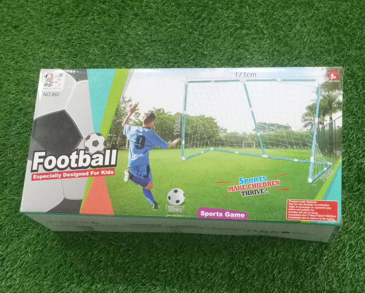 Kids Football Goal Set with Football, Net &amp; Pump